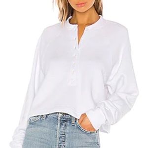 Marissa Web So Uptight Plunge Henley Sweatshirt